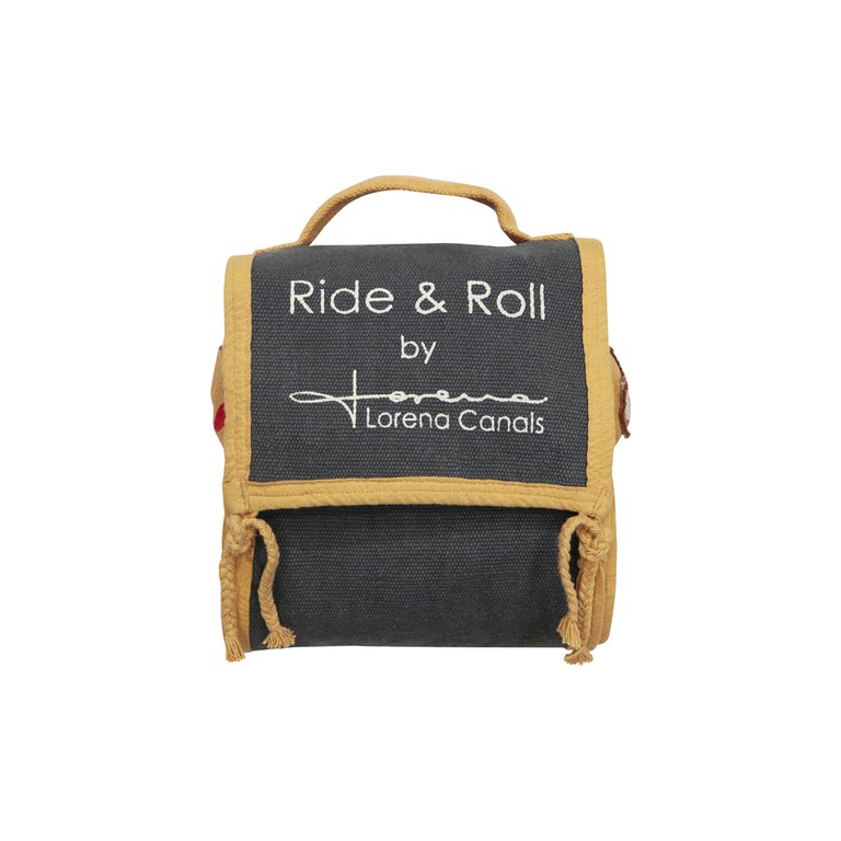 Soft toy Ride & Roll School Bus  - Honey, Dark grey, Natural, Red