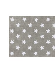 Stars Washable Rug - Grey, White