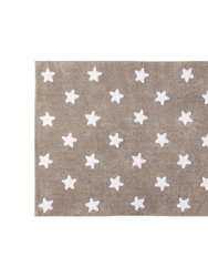Stars Washable Rug - Linen, White