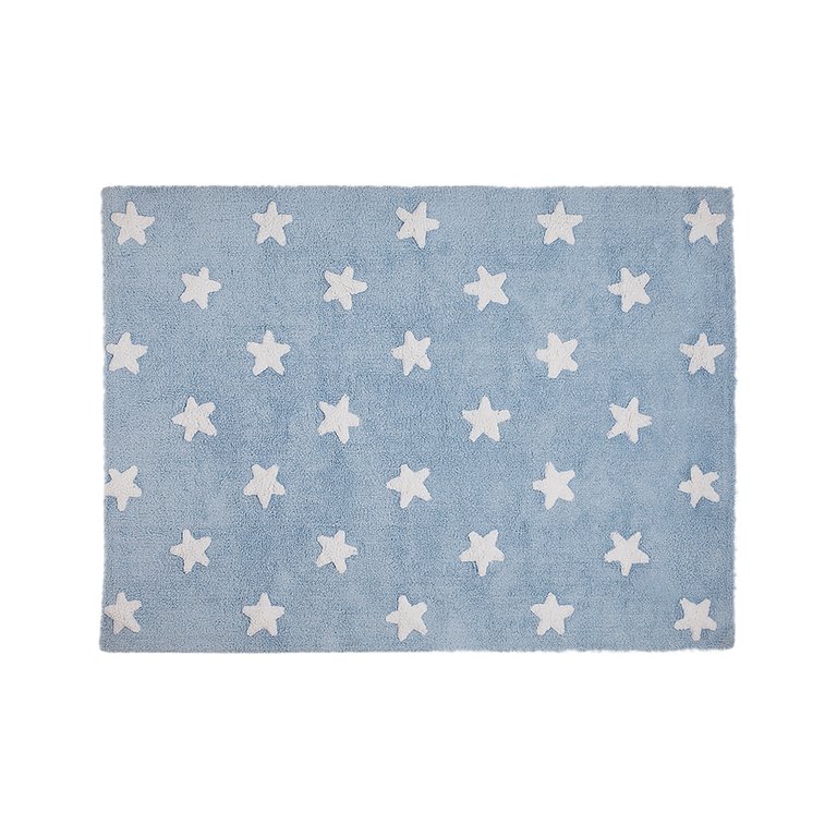 Stars Washable Rug - Blue, White
