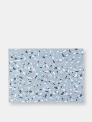 Terrazzo Washable Rug, Marble - 4.6' x 6.6' - Soft blue, Aquamarine, Grey, White, Beige