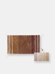 Twin Reversible Rug, Toffee - 2.6' x 4.7' - Toffee, Marsala, Natural, Light Honey