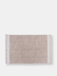 Woods Symphony Washable Rug, Linen OS - 4' 7" x 6' 7" - Linen, Natural, Pearl Grey