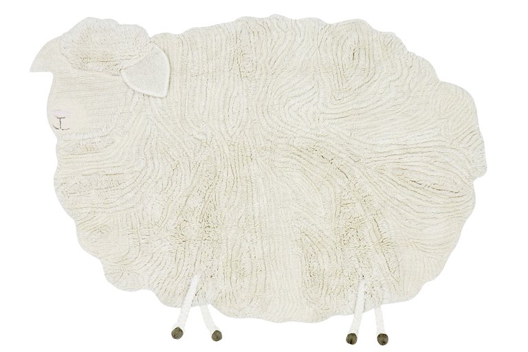 Woolable cushion Pink Nose Sheep - 1' 2" x 1' 2" - Sheep White, Frosted Rose, Almond Frost