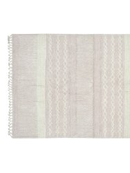 Woolable rug Ari Rose - 6' 7" x 4' 7" - Sheep White and Frosted Rose