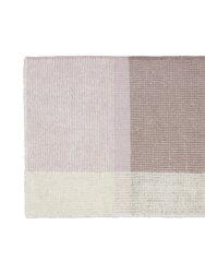 Woolable rug Kaia Rose - 5' 7 " x 4' - Sheep White, Frosted Rose, Sandstone
