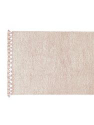 Woolable rug Koa Pink - 4' 7" x 2' 7" - Sheep White, Pale Blush.