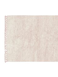 Woolable rug Koa Pink - 5' 7 " x 4' - Sheep White, Pale Blush