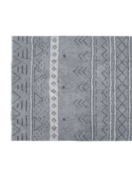 Woolable Rug Lakota Night - 7' 11" x 5' 7" - Smoke Blue, Charcoal, Natural and Silver Gray