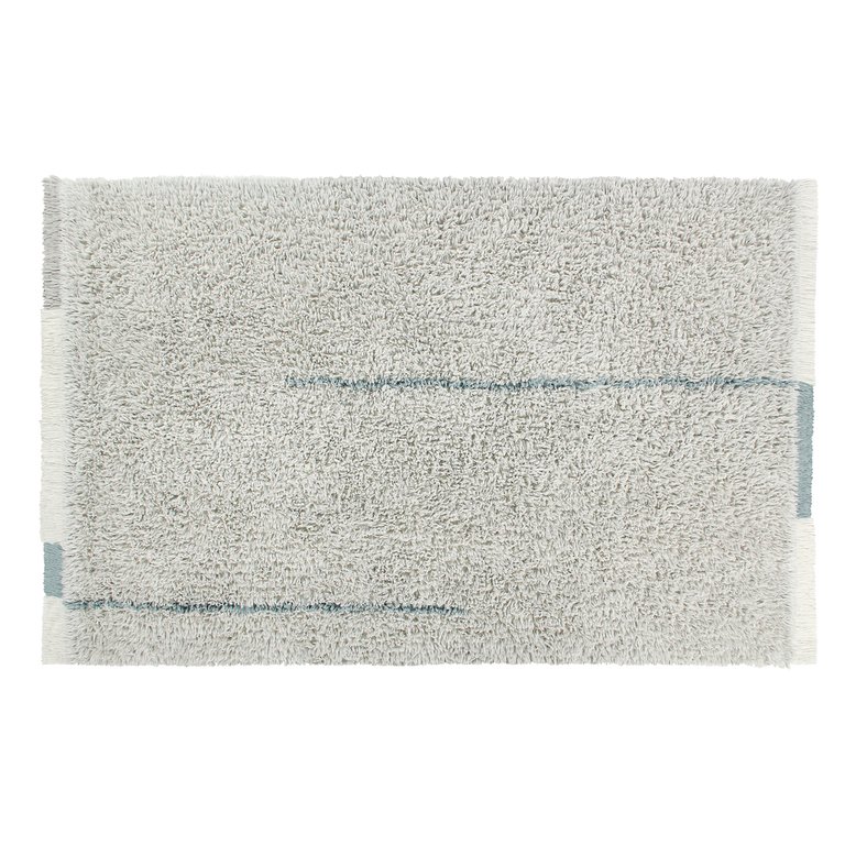 Woolable Rug Spring Spirit - 7' 11" x 5' 7" - Natural, Silver Gray, Smoke Blue