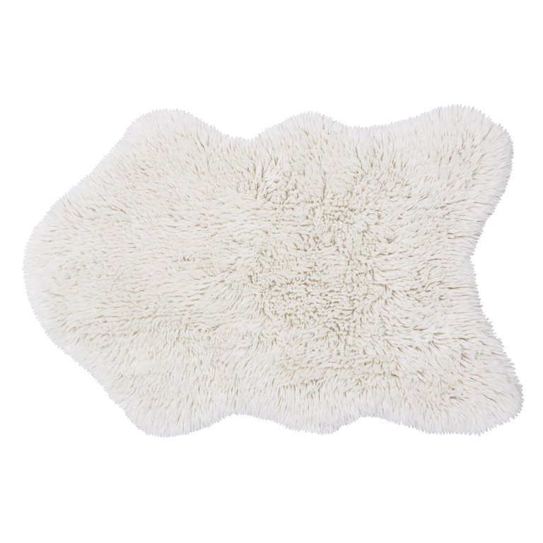 Woolable rug Woolly - Sheep Beige - 3' 7" x 2' 5 " - Sheep White