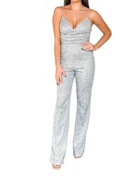 After Party Jumpsuit In Pewter - Pewter