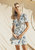 Blue Palm Nights Mini Dress - IVORYBLUE