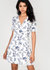 Blue Palm Nights Mini Dress