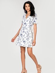 Blue Palm Nights Mini Dress