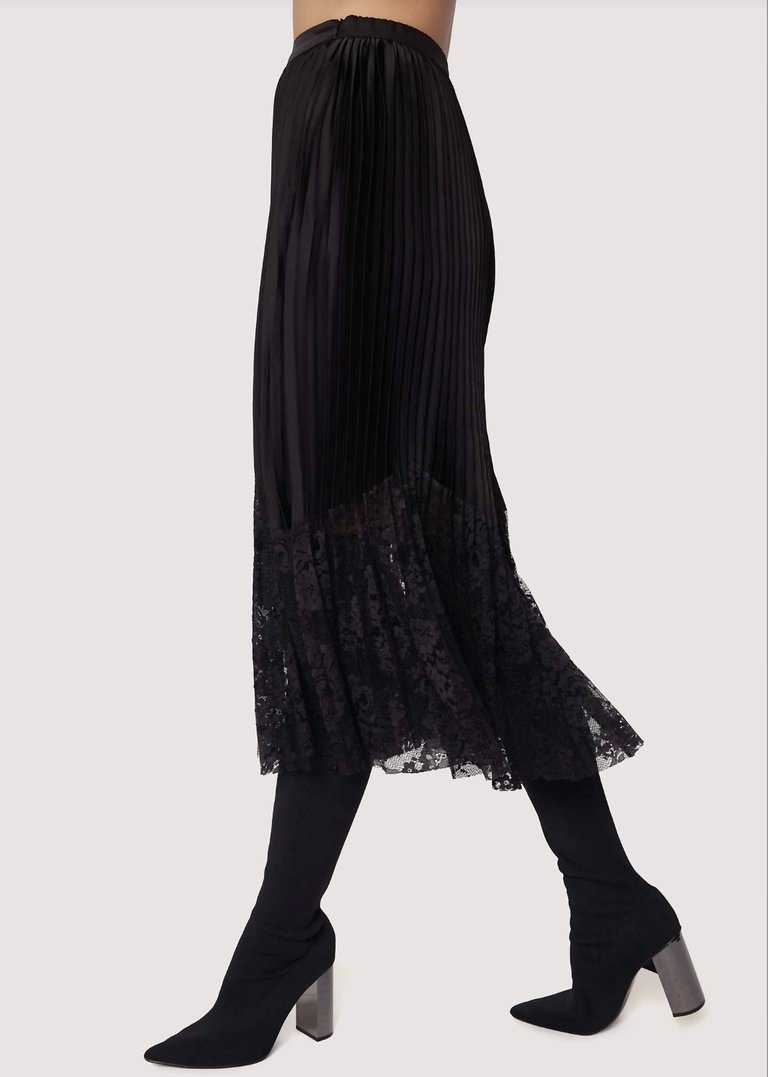 Genesis Pleated Midi Skirt - Black