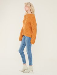 Maravilla Crewneck Pointelle Sweater