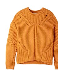 Maravilla Crewneck Pointelle Sweater