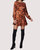 Sepia Dahlia Mini Dress In Brown Floral - Brown Floral