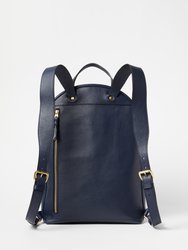 Leather Zipper Backpack