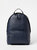 Leather Zipper Backpack - Indigo