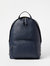 Leather Zipper Backpack - Indigo