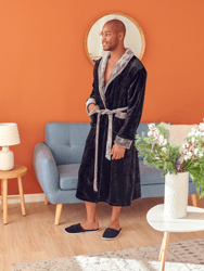 Men's Hooded Plush Robe