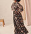 Chella Maxi Dress In Charcoal Tpical Loon