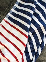 The Eden Towel - Navy, Red & White