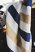 The Lennon Towel - Navy, Beige & White