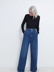 Attu Wide Leg Denim Pants