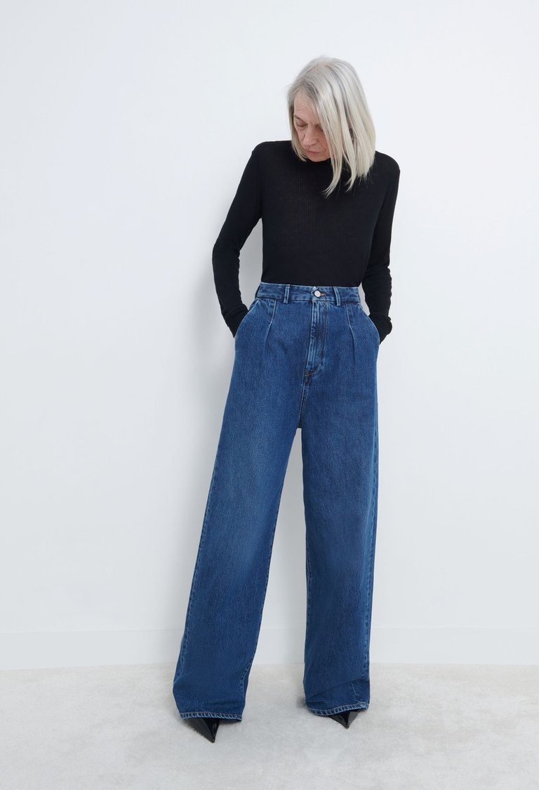 Attu Wide Leg Denim Pants