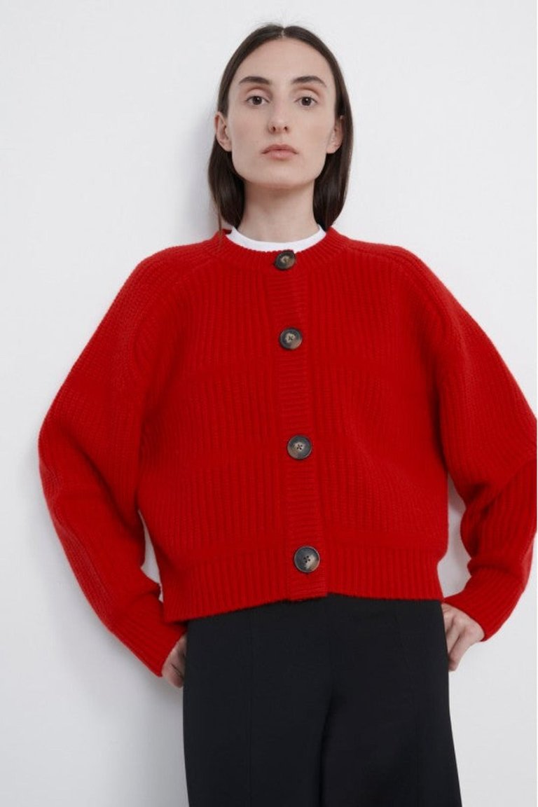 Duma Cashmere Cardigan - Ruby