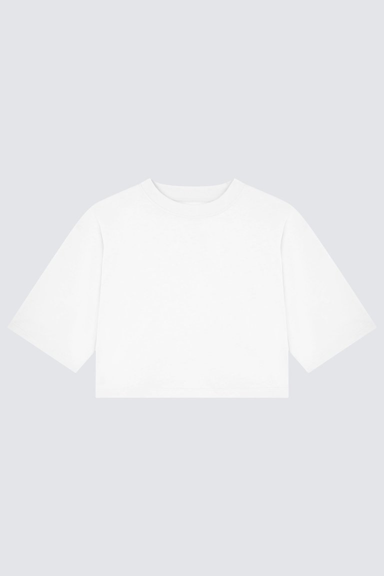 Gupo Cropped T-Shirt - White