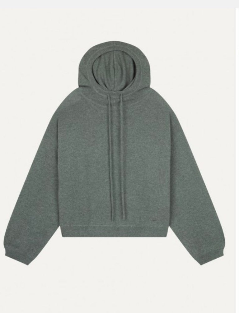 Linosa Cashmere Hoodie - Green Melange