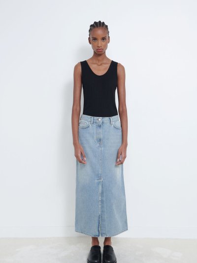 LOULOU STUDIO Rona Long Denim Skirt product