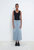 Rona Long Denim Skirt - Washed Light Blue