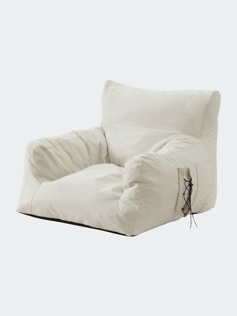 Loungie Beige Comfy Bean Bag