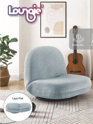 Mckenzi Recliner/Floor Chair, Plush - Blue