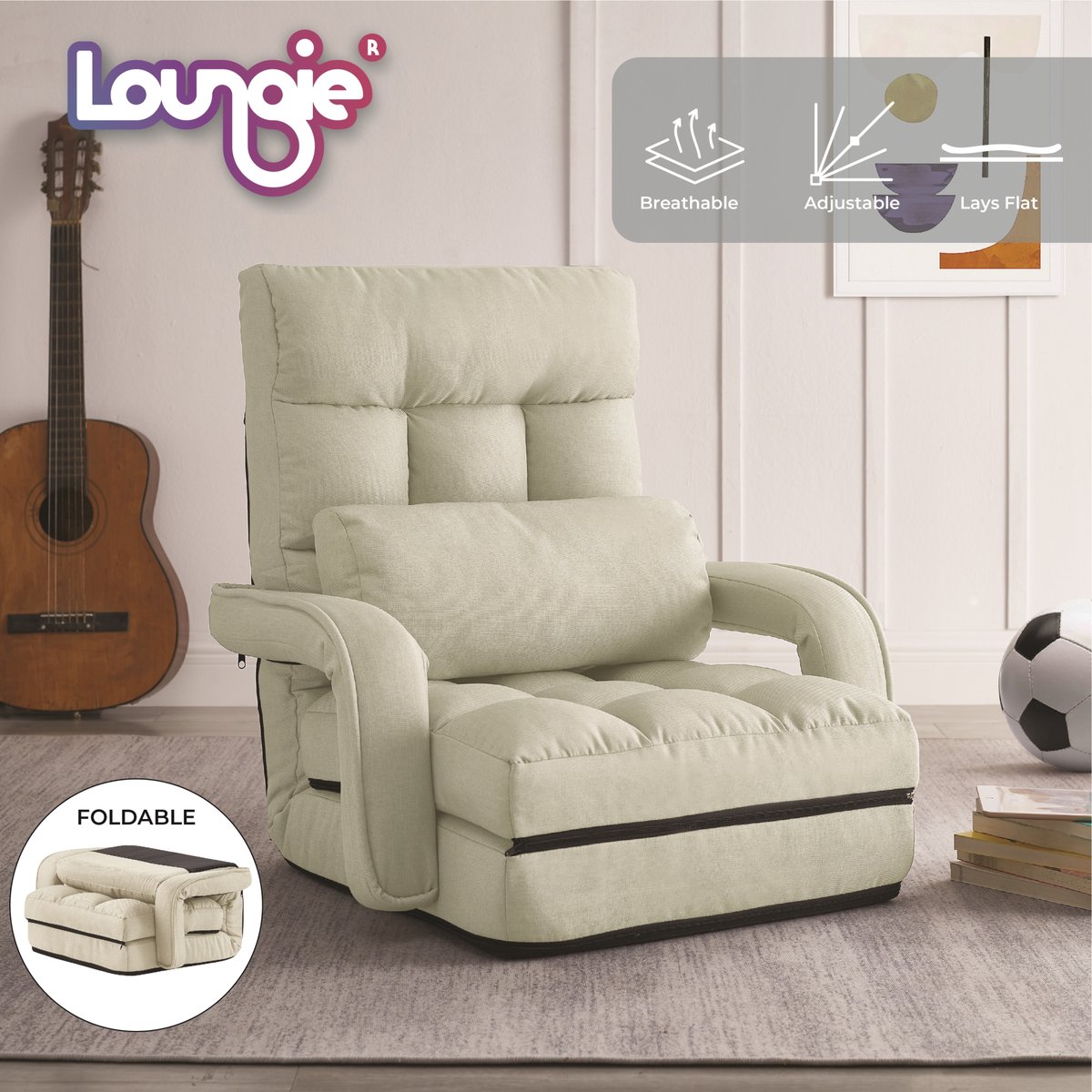 Loungie reclining on sale floor chair