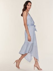 Wrap Dress with Asymmetrical Hem