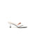 Leather Quilted Heeled Slides - White