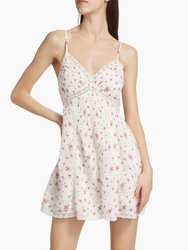 Love Shack Fancy Women's Docila White Floral Mini Dress