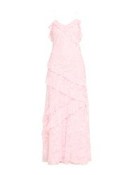 Love Shack Fancy Women's Rialto Ruffle Trim Maxi Dress - Rose Latte