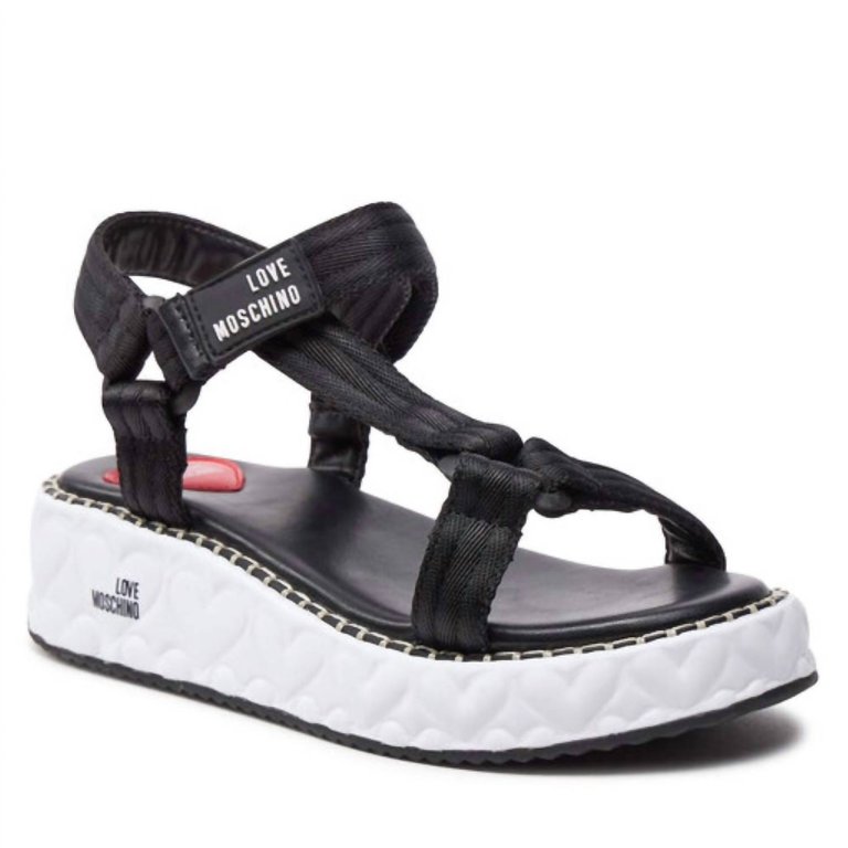 Women's Wedge Sandals In Black