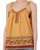 Women's Embroidered Cotton Tank Top In Yellow - Yellow