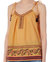 Women's Embroidered Cotton Tank Top In Yellow - Yellow