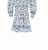 Eleanor Mabelline Print V-Neck Tiered Mini Dress In White/Blue