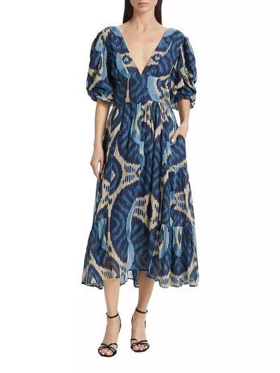 Love The Label Elise Dress In Salome Navy Print product