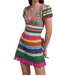 Larona Dress Multi Crochet In Multi Crochet